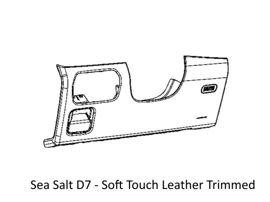 Genuine Mopar Dashboard Panel For Trailer Brake Controller - Sea Salt D7 - Soft Touch Leather Trimmed