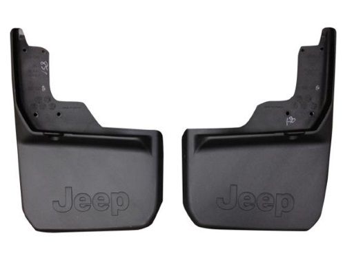 Genuine Mopar Splash Guards Rear Molded Black W/ Jeep Logo