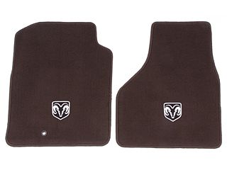 Genuine Mopar Floor Mats Carpeted Front Bark Brown