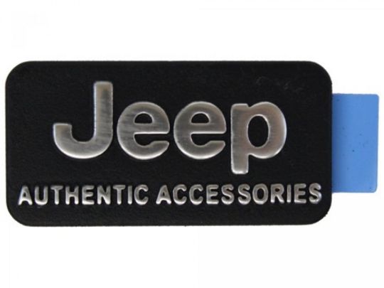 Genuine Mopar Jeep Authentic Accessories Badge Black Silver