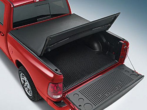 Genuine Mopar Tonneau Cover Tri-Fold Black Premium Fabric 8.0' Bed