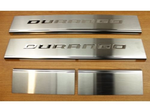 Genuine Mopar Door Sill Guards Set Of Four For Front And Rear Chrome With Durango Logo