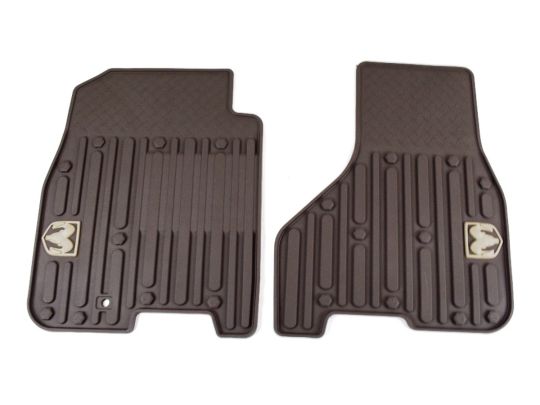 Genuine Mopar Rubber Mats Front Bark Brown