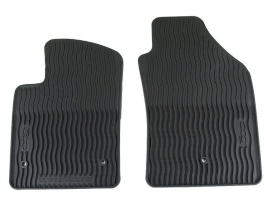 Genuine Mopar All Weather Mats Set Of Two For Driver & Passenger Sides Black With 500 Logo