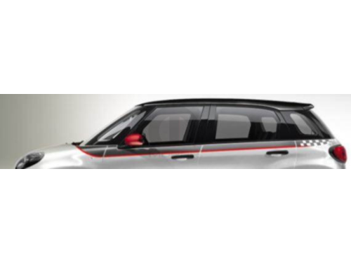 Genuine Mopar Decal - Upper Body Side - Gray and Red Racing Stripe