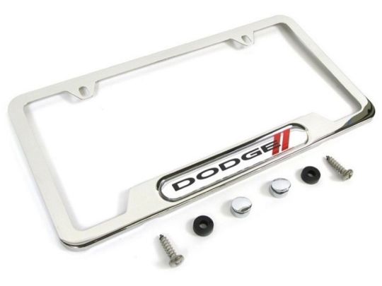 Genuine Mopar Plate Frame Polished W/ Dodge Logo