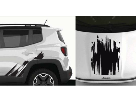 Genuine Mopar Graphic Hood & Bodyside Black Brushed