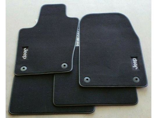 Genuine Mopar Carpet Mats Black For Front And Rear With Jeep Logo