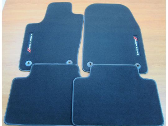 Genuine Mopar Carpet Mats Kit Of Four For First And Second Rows Black With Dodge Logo