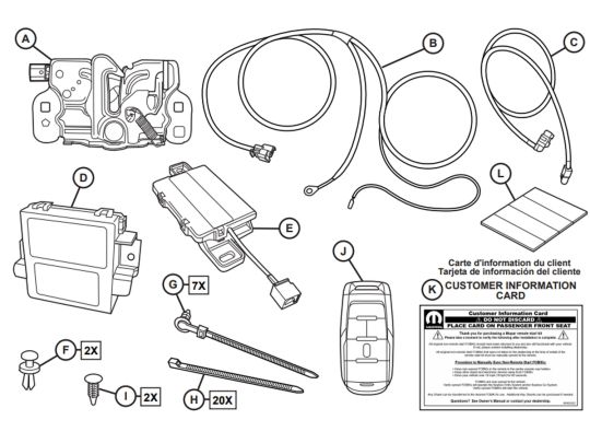 Genuine Mopar Remote Start Kit