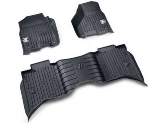 Genuine Mopar Rubber Mats Bucket Style Front & Rear Black