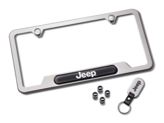 Genuine Mopar License Plate Frame Gift Set - Polished