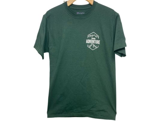 Jeep Short Sleeve T-Shirt Adventure With Jeep Grille Size Medium Green