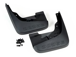 Genuine Mopar Splash Guards Front Flat W/ Dodge Logo